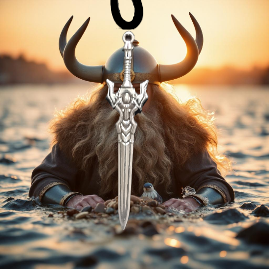 Imagen de Dije de Espada Larga Tipo Vikingo o Medieval o Samurai o Arabe en Collar + de 20 Modelos para Escoger x1-3