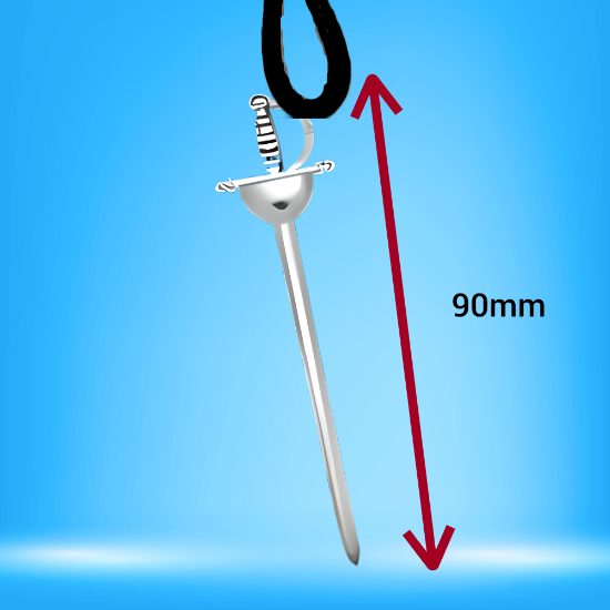 Imagen de Dije Espada EXTRA LARGA (8-10 cms) Tipo Vikingo o Medieval o Samurai En Collar o Llavero + de 6 Modelos para Escoger x1-3