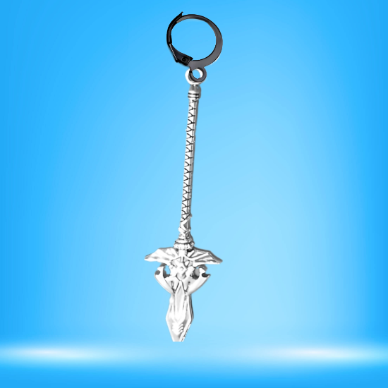 Imagen de 1 dije Espada o Lanza o Hacha o Flecha Larga en Arracadita Negra+ de 10 Modelos y Color para Escoger  x1-4