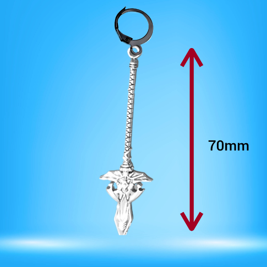 Imagen de 1 dije Espada o Lanza o Hacha o Flecha Larga en Arracadita Negra+ de 10 Modelos y Color para Escoger  x1-4