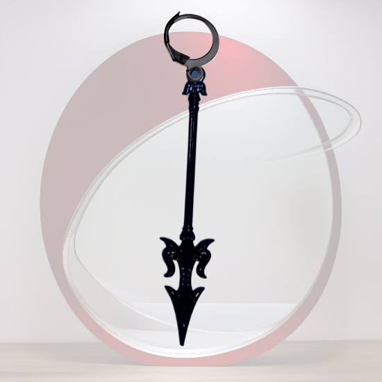Imagen de 1 dije Espada o Lanza o Hacha o Flecha Larga en Arracadita Negra+ de 10 Modelos y Color para Escoger  x1-4