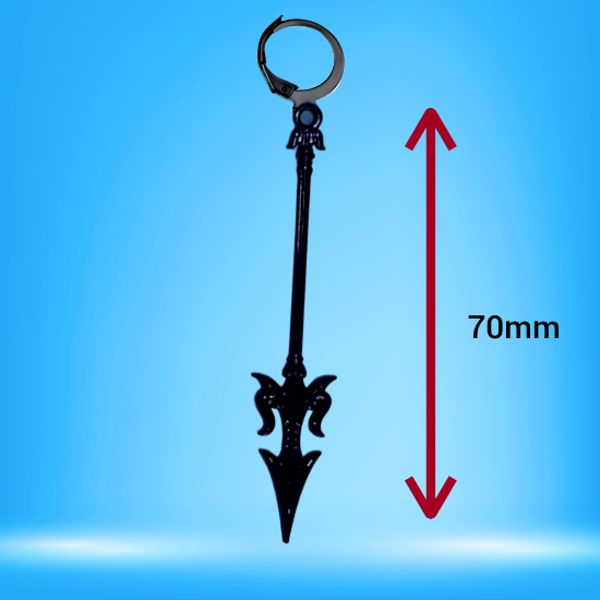 Imagen de 1 dije Espada o Lanza o Hacha o Flecha Larga en Arracadita Negra+ de 10 Modelos y Color para Escoger  x1-4