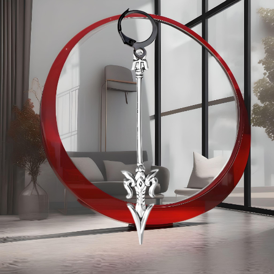 Imagen de 1 dije Espada o Lanza o Hacha o Flecha Larga en Arracadita Negra+ de 10 Modelos y Color para Escoger  x1-4