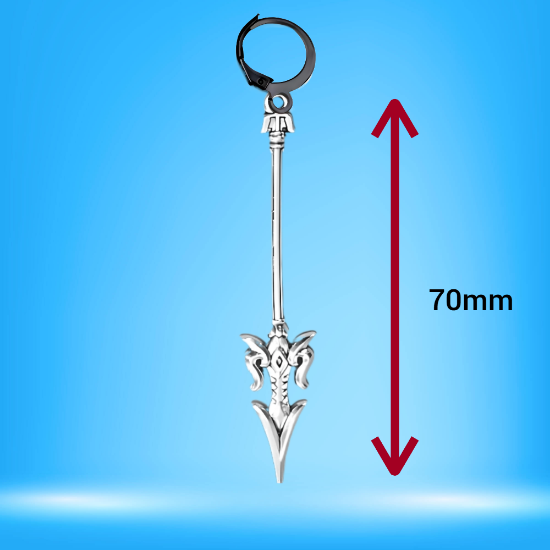 Imagen de 1 dije Espada o Lanza o Hacha o Flecha Larga en Arracadita Negra+ de 10 Modelos y Color para Escoger  x1-4