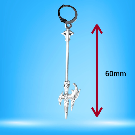 Imagen de 1 dije Espada o Lanza o Hacha o Flecha Larga en Arracadita Negra+ de 10 Modelos y Color para Escoger  x1-4