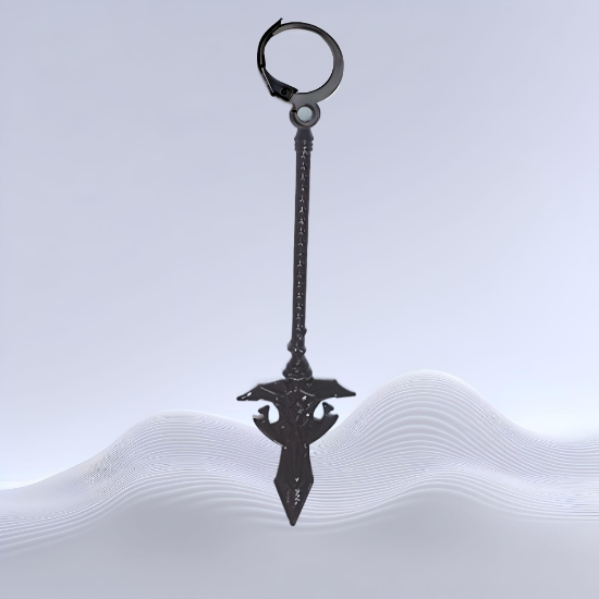 Imagen de 1 dije Espada o Lanza o Hacha o Flecha Larga en Arracadita Negra+ de 10 Modelos y Color para Escoger  x1-4