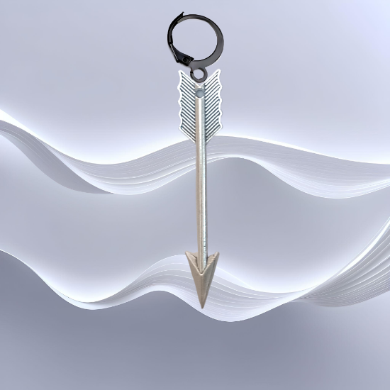 Imagen de 1 dije Espada o Lanza o Hacha o Flecha Larga en Arracadita Negra+ de 10 Modelos y Color para Escoger  x1-4