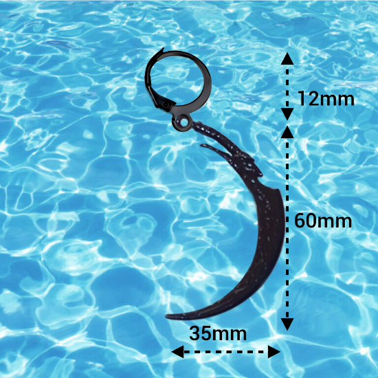 Imagen de 1 dije Espada o Lanza o Hacha o Flecha Larga en Arracadita Negra+ de 10 Modelos y Color para Escoger  x1-4