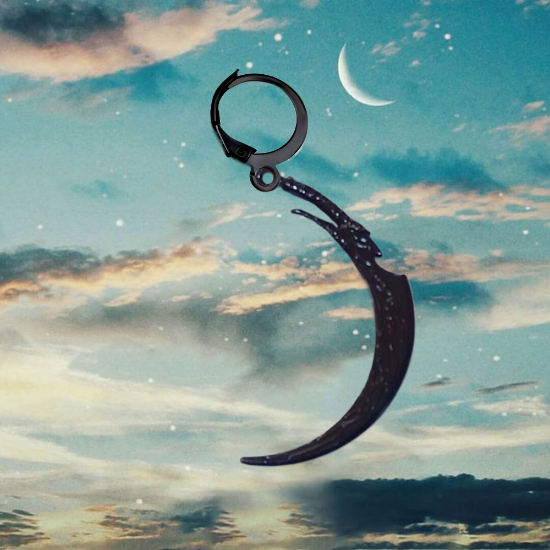 Imagen de 1 dije Espada o Lanza o Hacha o Flecha Larga en Arracadita Negra+ de 10 Modelos y Color para Escoger  x1-4