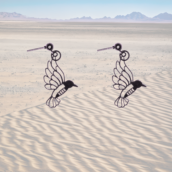 Imagen de 1 Par de Bonitos Colibries en Aretes Acero Alta Durabilidad +5 Modelos y Colores para Escoger x1-4colib