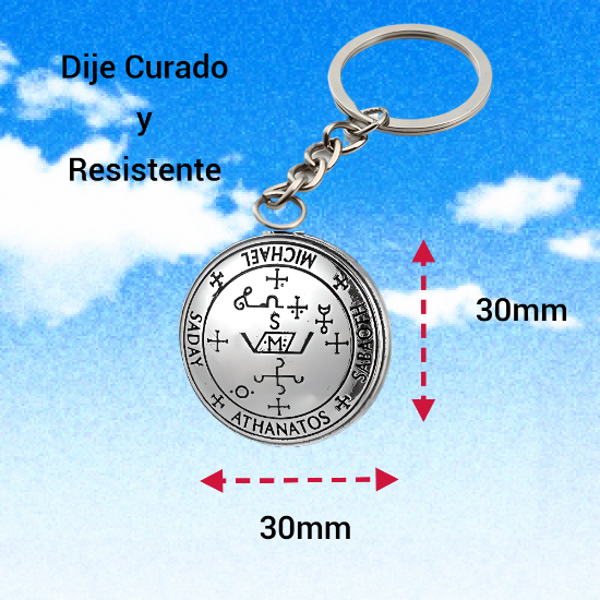 Imagen de 1 Llavero con 1 Dije Curado Intensionado de 1 Arcangel (Miguel o Gabriel o  Rafael, Etc.) 30x30mm en Alas de Angel 80x60 mm   Poderosisimo Talisman Protector En Collar + 9 ARCANGELES para Escoger X1-5