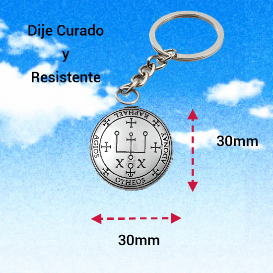 Imagen de 1 Llavero con 1 Dije Curado Intensionado de 1 Arcangel (Miguel o Gabriel o  Rafael, Etc.) 30x30mm en Alas de Angel 80x60 mm   Poderosisimo Talisman Protector En Collar + 9 ARCANGELES para Escoger X1-5