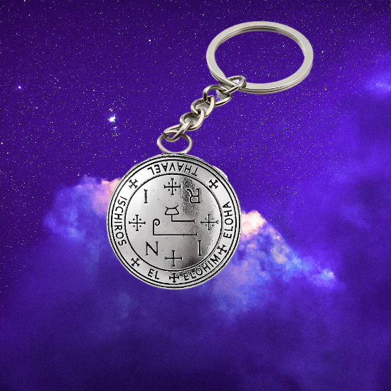 Imagen de 1 Llavero con 1 Dije Curado Intensionado de 1 Arcangel (Miguel o Gabriel o  Rafael, Etc.) 30x30mm en Alas de Angel 80x60 mm   Poderosisimo Talisman Protector En Collar + 9 ARCANGELES para Escoger X1-5