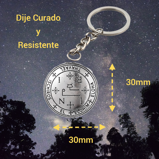 Imagen de 1 Llavero con 1 Dije Curado Intensionado de 1 Arcangel (Miguel o Gabriel o  Rafael, Etc.) 30x30mm en Alas de Angel 80x60 mm   Poderosisimo Talisman Protector En Collar + 9 ARCANGELES para Escoger X1-5