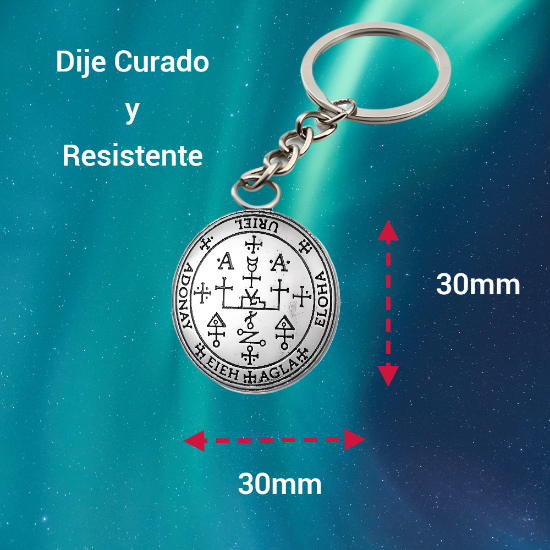 Imagen de 1 Llavero con 1 Dije Curado Intensionado de 1 Arcangel (Miguel o Gabriel o  Rafael, Etc.) 30x30mm en Alas de Angel 80x60 mm   Poderosisimo Talisman Protector En Collar + 9 ARCANGELES para Escoger X1-5