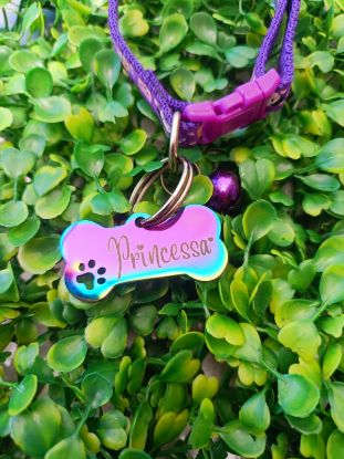 Imagen de PLACA DE IDENTIFICACION ACERO INOXIDABLE HUESO MEDIANO 