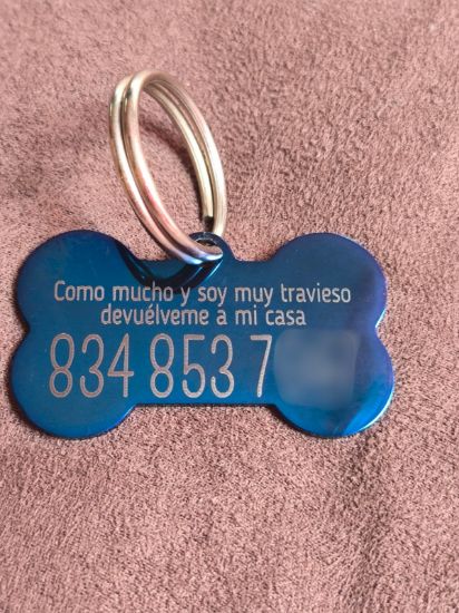 Imagen de PLACA DE IDENTIFICACION ACERO INOXIDABLE HUESO MEDIANO 