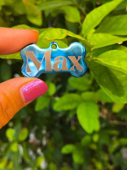 Imagen de PLACA DE IDENTIFICACION ACERO INOXIDABLE HUESO MEDIANO 