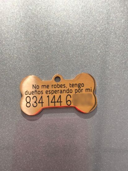 Imagen de PLACA DE IDENTIFICACION ACERO INOXIDABLE HUESO MEDIANO 