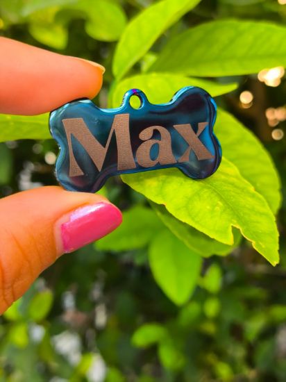 Imagen de PLACA DE IDENTIFICACION ACERO INOXIDABLE HUESO MEDIANO 