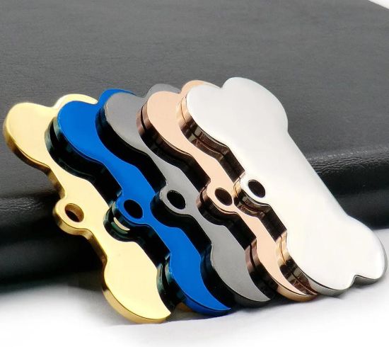 Imagen de PLACA DE IDENTIFICACION ACERO INOXIDABLE HUESO MEDIANO 