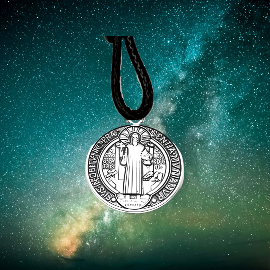 Imagen de Poderoso Talisman Amuleto de Protección INTENSIONADO de San Benito Collar o Llavero o Espanta Espiritus En Alas de Angel +4 Modelos A Escoger x1-6