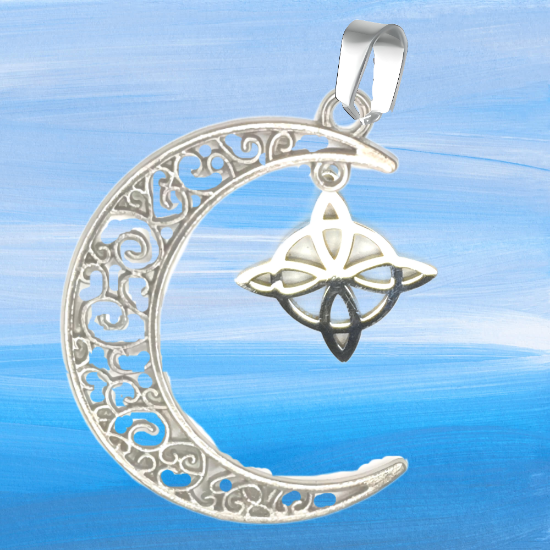 Imagen de Dije Nudo de bruja  Curado en luna Para Escoger 41x31 cmm Collar  45+5cm-Collar AJUSTABLE x1-NB