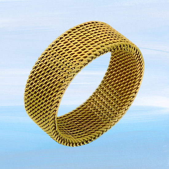 Imagen de 1 anillo Unisex acero inoxidable malla flexible ajustable al dedo -+ 3 colores y 7 tallas para escoger Alta Durabilidad x1-ani