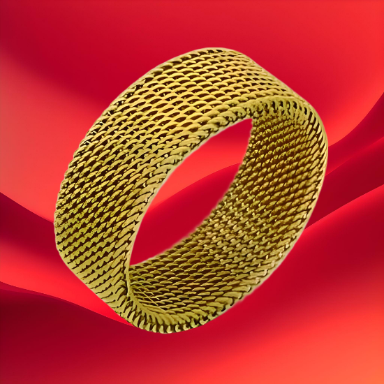 Imagen de 1 anillo Unisex acero inoxidable malla flexible ajustable al dedo -+ 3 colores y 7 tallas para escoger Alta Durabilidad x1-ani