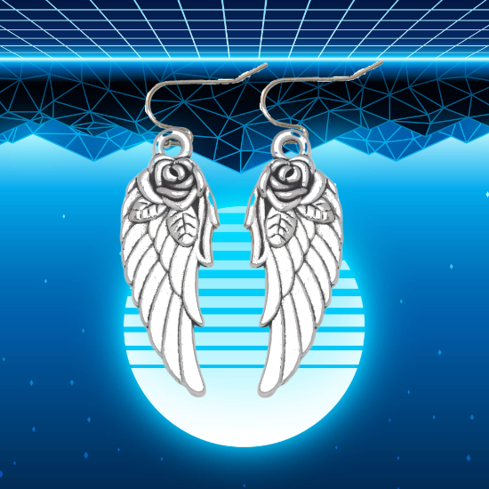 Imagen de Hermosas Alas de angel en 1 Par de Aretes+ de 10 Modelos para Escoger x1-7