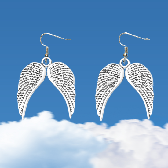 Imagen de Hermosas Alas de angel en 1 Par de Aretes+ de 10 Modelos para Escoger x1-7