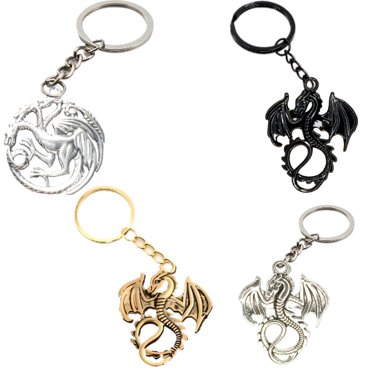 Imagen de 1 Llavero con 1 Dije de Dragon Vikingo + de 3 Modelos para Escoger x1-10