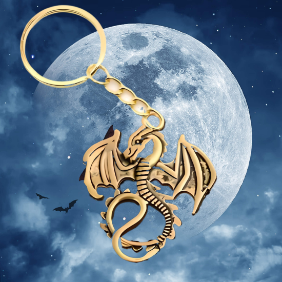 Imagen de 1 Llavero con 1 Dije de Dragon Vikingo + de 3 Modelos para Escoger x1-10
