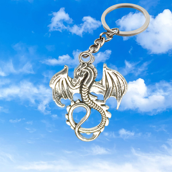 Imagen de 1 Llavero con 1 Dije de Dragon Vikingo + de 3 Modelos para Escoger x1-10