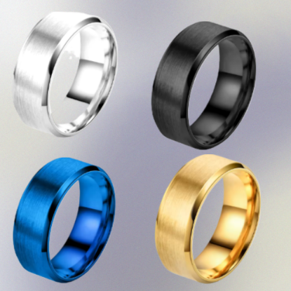 Imagen de 1 Anillo 8mm Unisex o Para Pareja Acero Tungsteno Inoxidable A Escoger 4 Colores en 7 Tallas ALTISIMA RESISTENCIA - ANTIRAYADURAS Y ELEGANCIA  x1-113