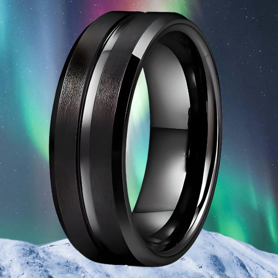 Imagen de 1 Elegante y Durable Anillo 8mm Unisex o Pareja Acero Tungsteno Inoxidable A Escoger entre 2 Modelos y 4 Colores en 7 Tallas ALTISIMA RESISTENCIA - ANTIRAYADURAS Y ELEGANCIA  x1-113