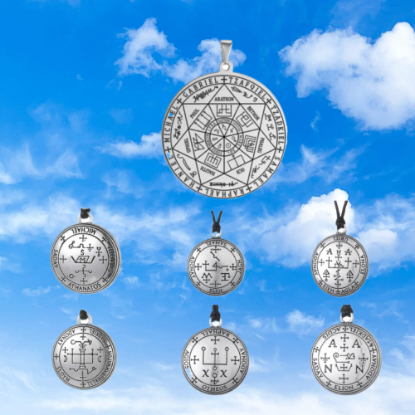 Imagen de 1 Collar con 1 Dije Curado Intensionado de 1 Arcangel (Miguel o Gabriel o  Rafael, Etc.) 30x30mm en Alas de Angel 80x60 mm   Poderosisimo Talisman Protector En Collar + 9 ARCANGELES para Escoger X1-113