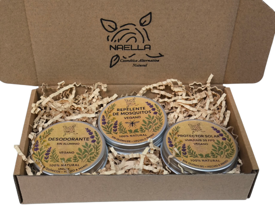 Imagen de Protector solar, desodorante y repelente "Naturales, veganos y sólidos".