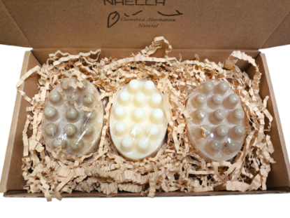 Imagen de Paquete de tres jabones "Avena, arroz con miel y avena con manzanilla"