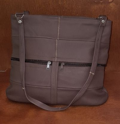 Imagen de Bolsa de piel para dama grande lisa