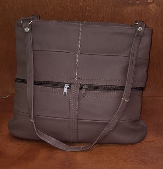 Imagen de Bolsa de piel para dama grande lisa