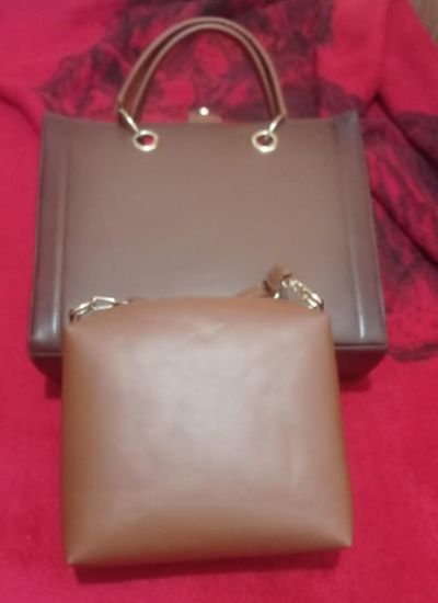 Imagen de Bolsa de piel para dama grande Artesanal 