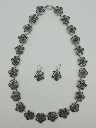 Imagen de Juego collar y aretes Peridot