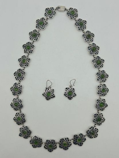 Imagen de Juego collar y aretes Peridot
