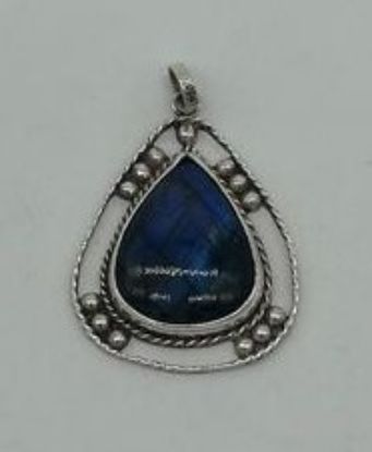 Imagen de DIJE LABRADORITA AZUL